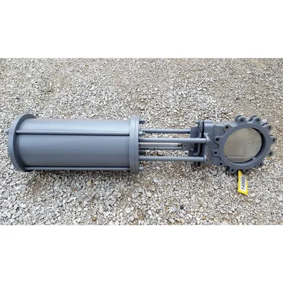 Used 10" DeZurik Knife Gate Valve - Stainless Steel