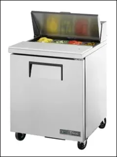 191-0018 True TSSU-27-08-H 1 Door Sandwich Prep Table Cooler-New