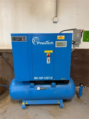 Used 2023 PNEUTECH "RK-10F-125T-D" Tank Mounted Air Compressors Illinois US | MachineryMax #1337482