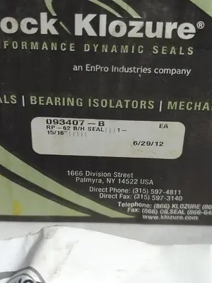 New | in-Stock GARLOCK KLOZURE RP-62 Pump & Valve Parts | Surplus Asset Holdings #1219967