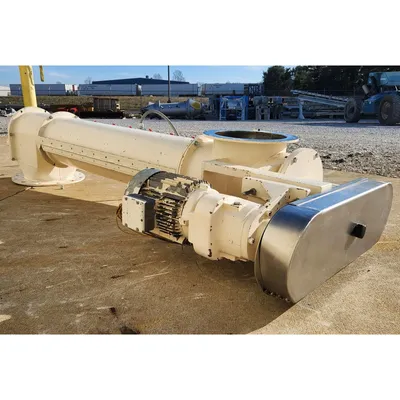 Used 12" Diameter X 5.5 ft Long Tubular Screw Auger Feeder Conveyor