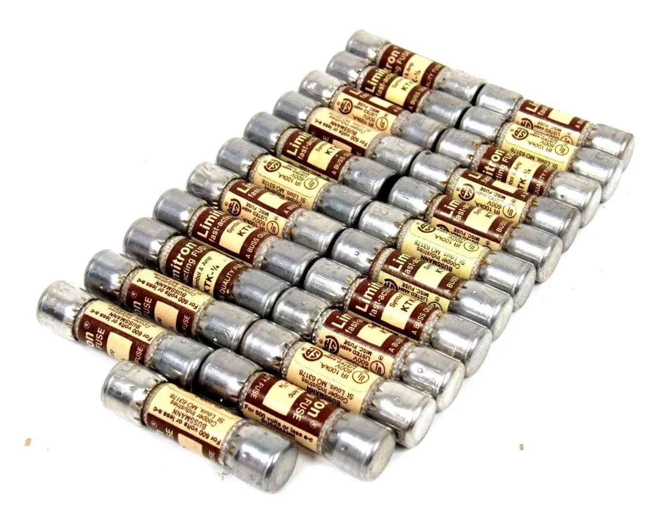 NEW LOT OF 23 LIMITRON KTK-1/4 FUSE KTK14