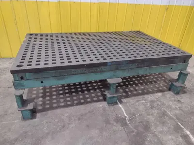8' x 5' WELDSALE WELDING TABLE LAYOUT ACORN PLATE: YOBRO #24814