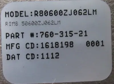 NEW NORTHSTAR 760-315-21 ENCODER R80600ZJ062LM 76031521