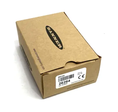 USED BANNER ENGINEERING MINI-BEAM DIVERGENT DIFFUSE SENSOR RANGE: 130MM 26264