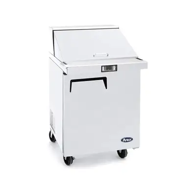 New | in-Stock Atosa New Atosa MSF8305GR 27" Mega Top Sandwich Prep. Table with (12) 6" Deep Poly Pans Food Prep Tables Illinois US | Falcon Restaurant Supply #1375354