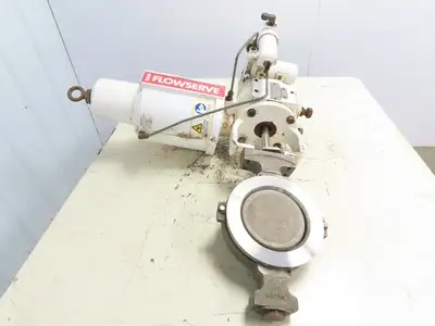 Flowserve Valdisk 6" Actuated Stainless Control Valve Assembly W/Logix 3200MD