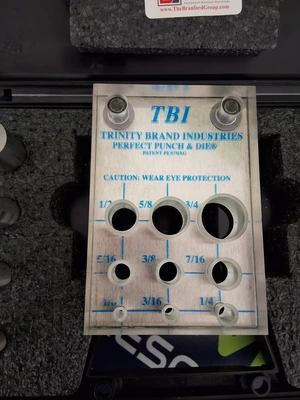 TBI PERFECT PUNCH & DIE SET - SP-9 FRACTIONAL 1/8" to 3/4