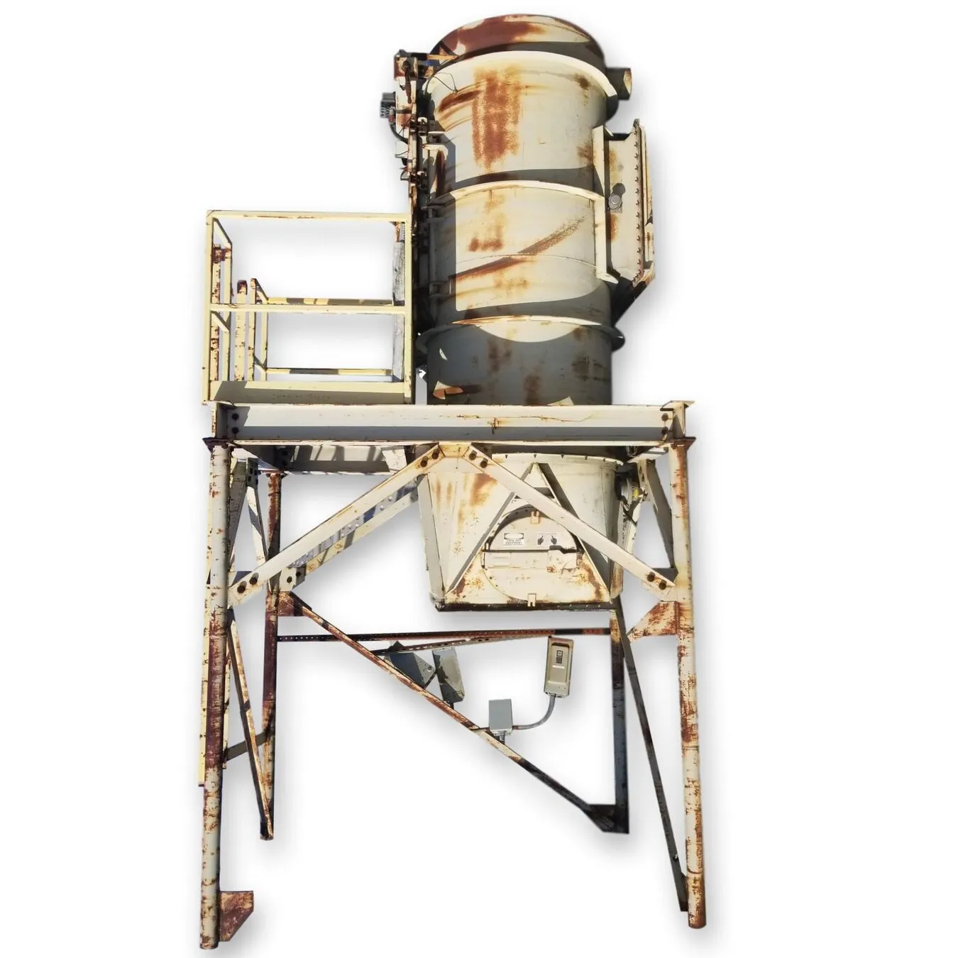2000 CFM Used Filter Receiver Dust Collector Bin Vent With Platform, 855 Sq Ft