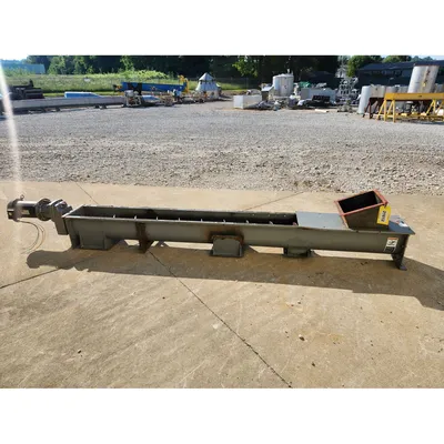 Used 9" Dia X 10' L Mild Steel Screw Conveyor 3HP