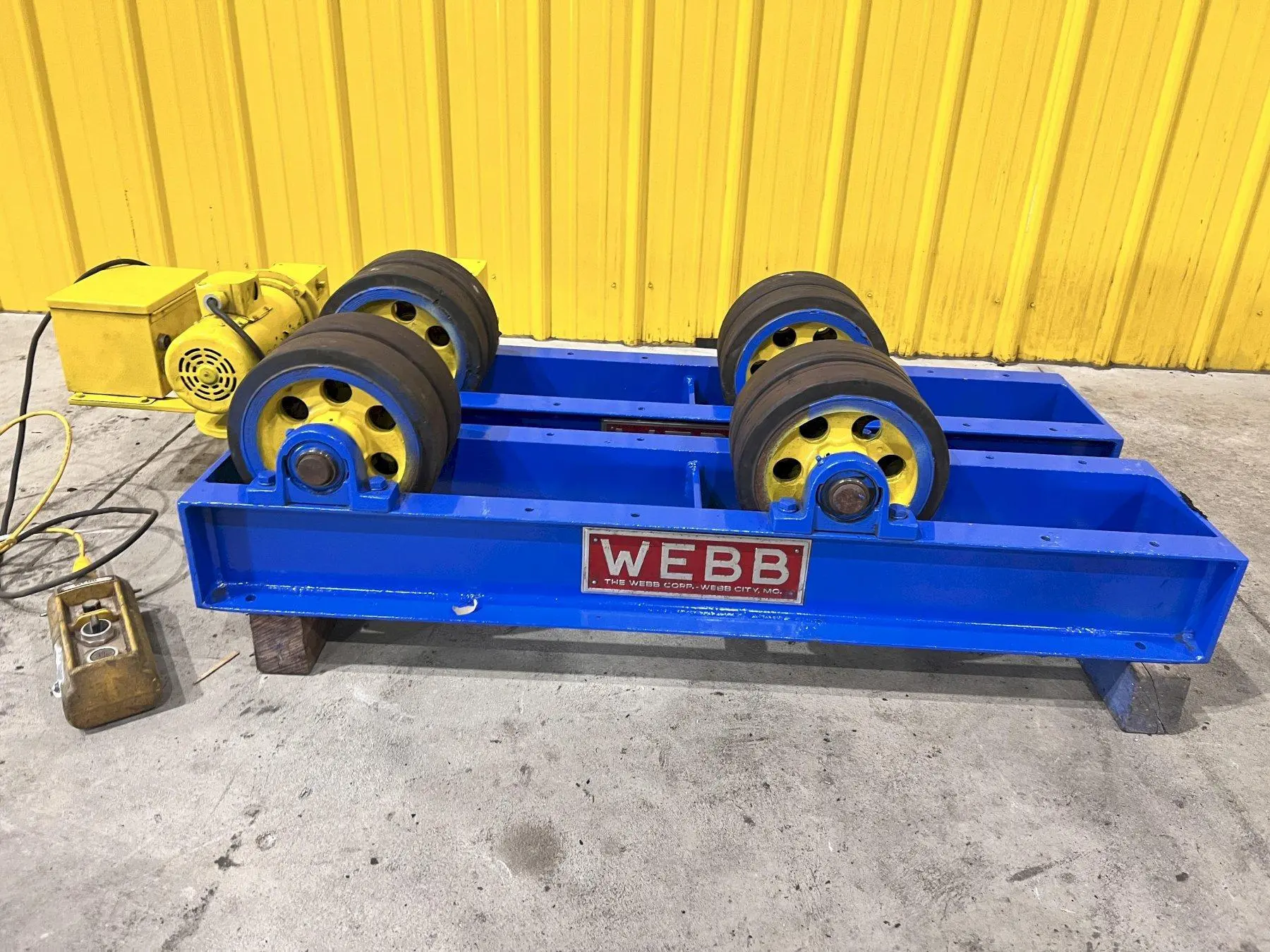 6,000 LBS WEBB MODEL #T6-PWR-IDL TANK TURNING ROLLS, POWER ROLL & IDLER: STOCK #21645