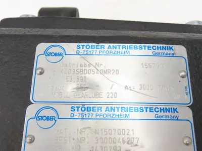 Stober K403SBD0540MR20 ServoFit Gearbox 53.69 Ratio Reducer Hollow Shaft 550Nm