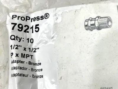 New | in-Stock Viega ProPress Adapter, 1/2" x 1/2", Press Conn. x MPT Bronze LOT OF 12 Plumbing Equipment Michigan US | Maverick Industrial Sales #1487322