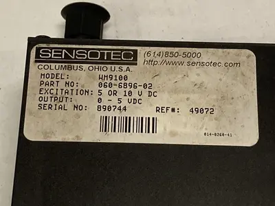 Used HONEYWELL SENSOTEC WM9100 Industrial Controls Ohio US | Surplus Asset Holdings #1241750