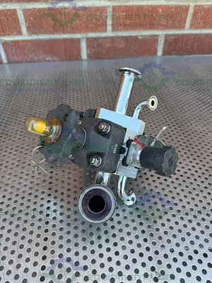 USED 4 ITT PURE FLO STAINLESS STEEL DIAPHRAGM VALVE W/ 1/2" - 1" SANITARY FITTINGS