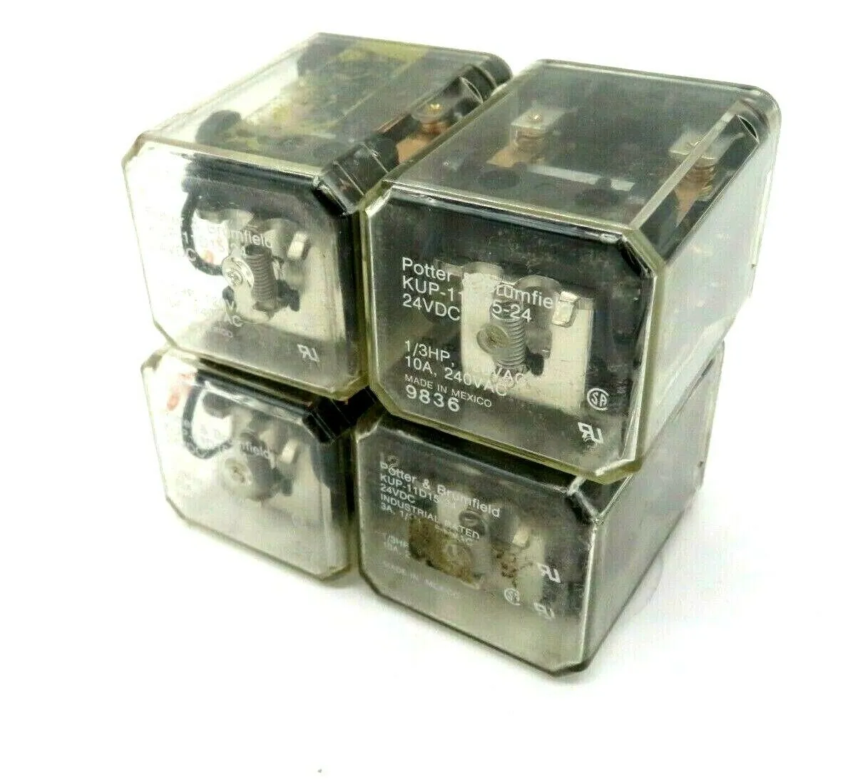 NEW LOT OF 4 POTTER & BRUMFIELD KUP-11D15-24 RELAY KUP11D1524