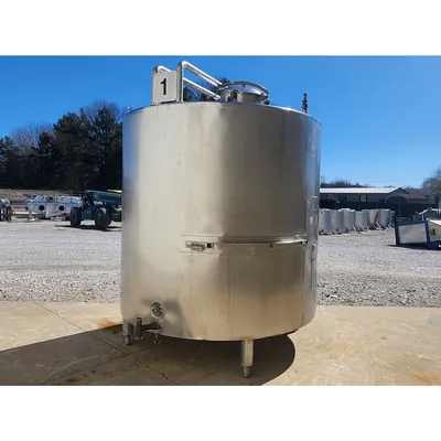 Used 6,500L (1,717 gal) Stainless Insulated Jacketed Liquid Storage Vessel Tank