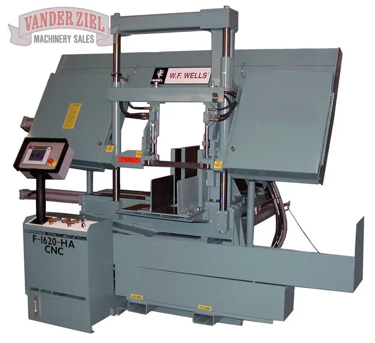 New | in-Stock W.F. WELLS F-1620-HA CNC Horizontal Band Saws Michigan US | Vander Ziel Machinery Sales #480330