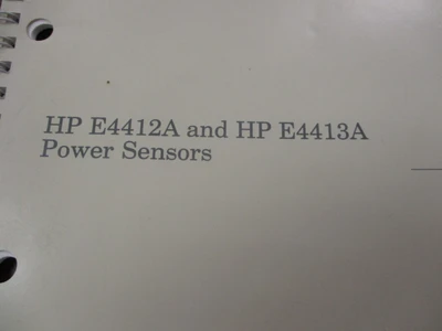 HP E4412A AND E4413A POWER SENSORS OPERATION AND SERVICE GUIDE