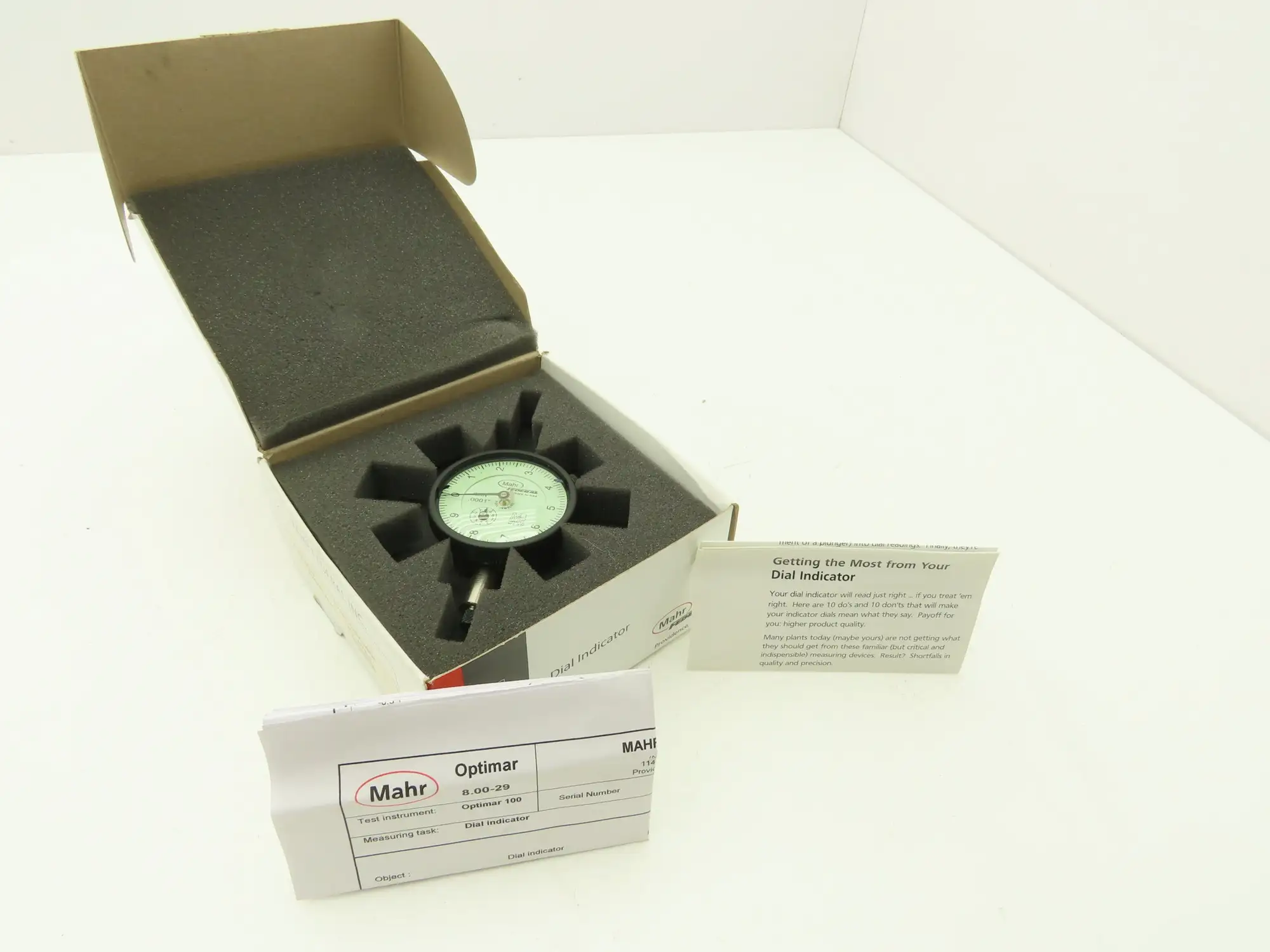 Mahr Federal 2014761 22IN-RC MarCator Dial Drop Indicator 0-10  0.25"Span .0001"