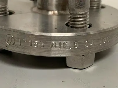Stainless Steel 4 1/2" Flange w/ 1" Sanitary Fitting