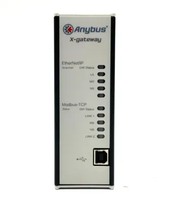 USED HMS ANYBUS X-GATEWAY ETHERNET/IP SCANNER-MODBUS TCP SLAVE MODULE