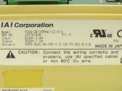 IAI PCON-CB-35PWAI-CC-0-0 ROBO Cylinder Position Controller PowerCON 150 24VDC