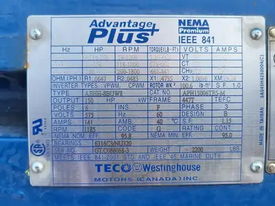 NEW TECO-WESTINGHOUSE APH15006TE5-M