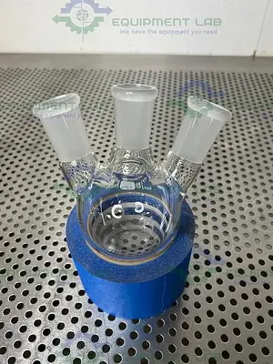 NEW CHEMGLASS CG-1524-03 250ML ROUND BOTTOM HEAVY WALL FLASK 24/40 3-NECK ANGLED 20°