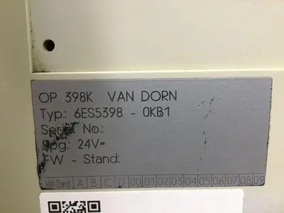 USED VAN DORN 6ES5 398-0KB1