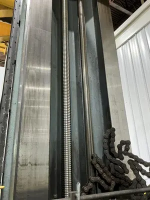 4" NOMURA MODEL #B-100WP TABLE TYPE HORIZONTAL BORING MILL 50 TAPER 96" TRAVEL: YOBRO #25193