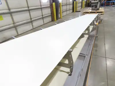 Anderson Dahlen 27"x 25' Portable Trough Belt Incline Conveyor Sanitary 480V 3PH