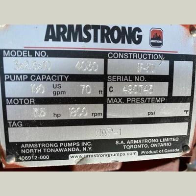 USED ARMSTRONG 3X2.5X10 4030