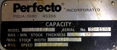 USED PERFECTO 38-18-7