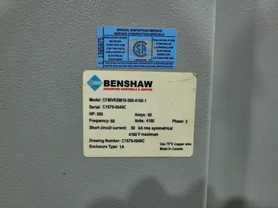 USED BENSHAW CFMVRSM18-500-4160-1
