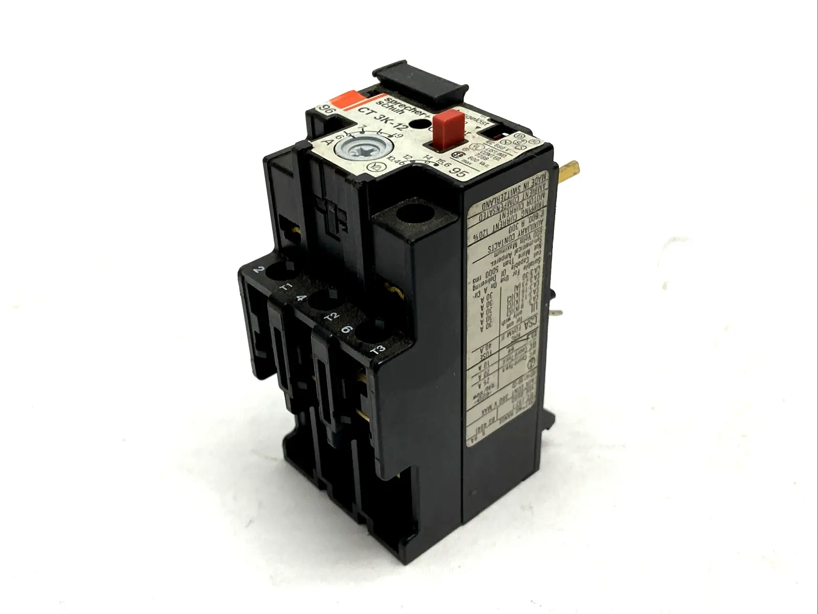 CT 3K-12 | Sprecher+Schuh  Overload Relay 6-9A - Used