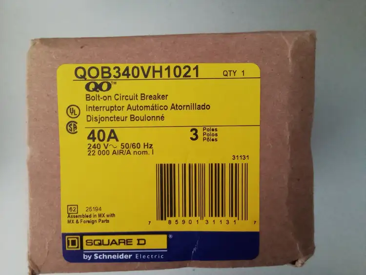 Used Square D QOB340VH1021 Circuit Breakers US | Infinity wholesale & Supply LLC #1305602