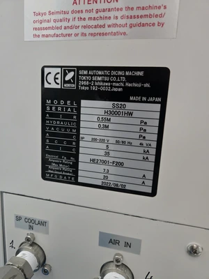 2022 Accretech SS20 Slicing, Dicing & Wafering Grinders | Norcal Machinery (3)