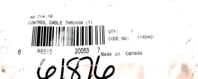 NEW TREGASKISS AS-714-19 CONTROL CABLE AS71419