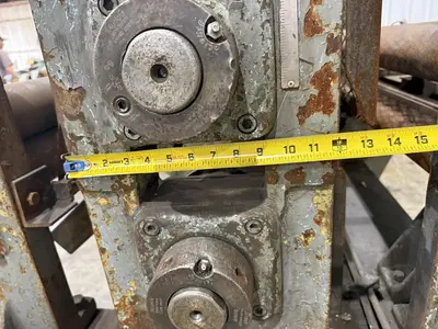 36”  YODER MODEL #M3 POWERED SLITTING HEAD w/ POWERED FEED & HOLD DOWN ROLLS : STOCK #22953