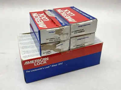 USED AMERICAN LOCK LOCKOUT PADLOCK YELLOW KEY S00615 LOT OF 10