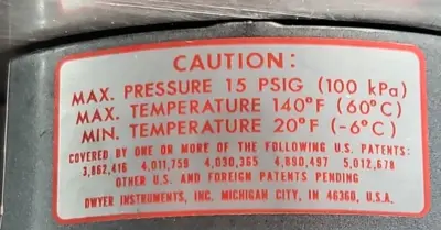 Dwyer Instruments 2310 Dwyer Magnehelic Pressure Gauge 15PSI Loc6E14