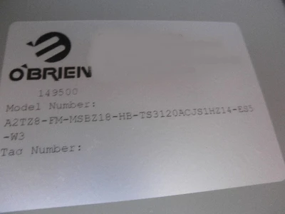 NEW O'BRIEN A2TZ8-FM-MSBZ18-HB-TS3120ACJS1HZ14-ES5