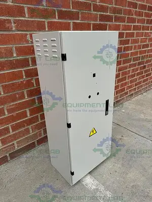 USED UNBARNDED METAL ENCLOSURE 19.5" X 14" X 48" W/ 1  TOP SHELF, KEY