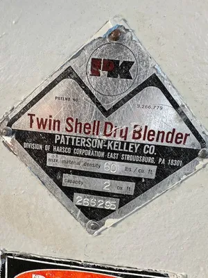 USED PATTERSON-KELLEY TWIN SHELL DRY BLENDER