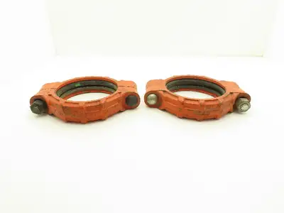 Victaulic 77 QuickVic 6" Rigid Coupling Grooved Pipe Fitting w/Gasket Lot of 2