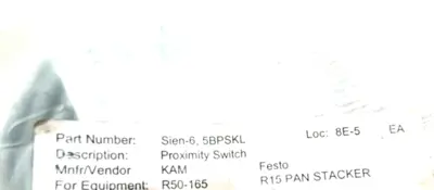 NEW FESTO SIEN-6.5BPSKL PROXIMITY SWITCH SIEN65BPSKL