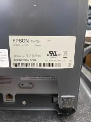 Used EPSON Used Epson TM-T20ii POS Thermal Receipt Printer M267D - HLR Thermal Printers Illinois US | Falcon Restaurant Supply #1376394