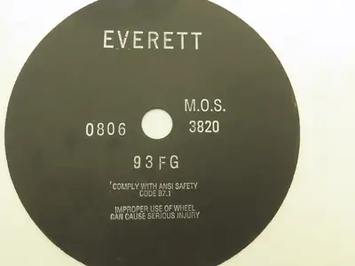 Everett 12-93FGX0.100X1.25 Cutoff Wheel 12"x0.100"x1" 3820rpm Lot of 4