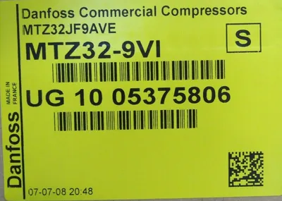 NEW DANFOSS MTZ32-9VI RECIPROCATING COMPRESSOR MTZ329VI MTZ32JF9AVE